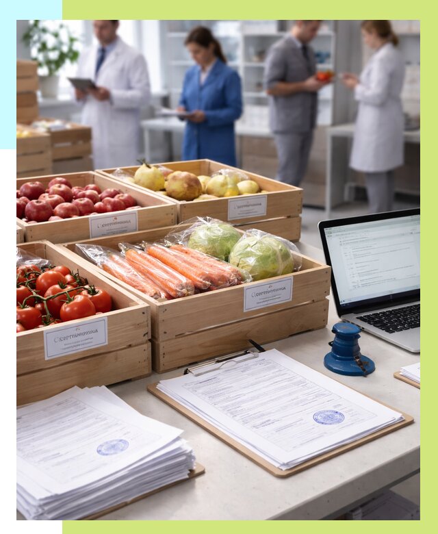 Сертификация овощей и фруктов в Лесне от 8836 р. | Алешин-Лсн