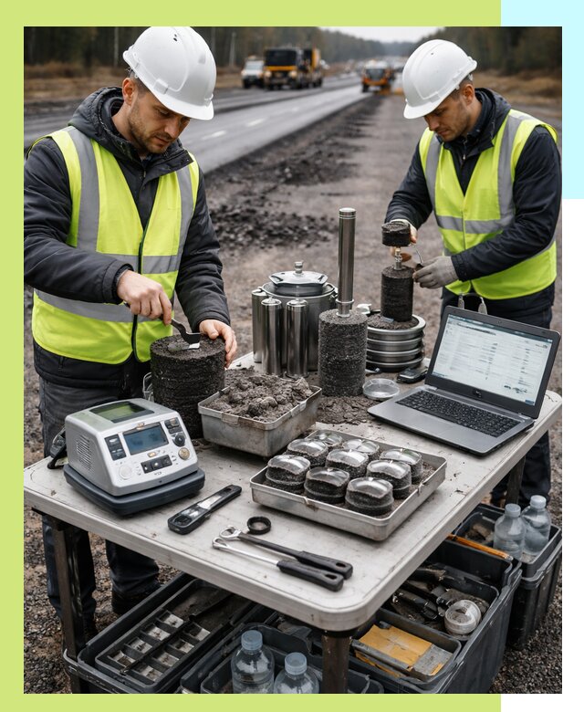 Сертификация асфальта: испытания и подтверждение в Лесне