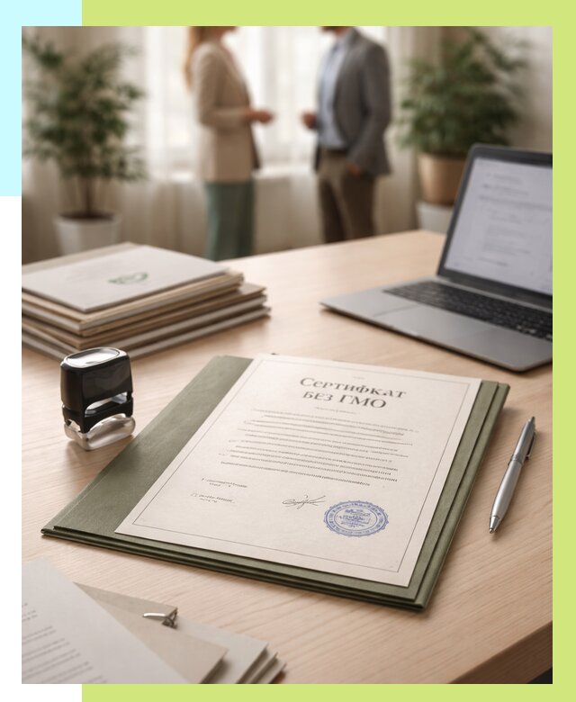 Сертификат без ГМО в Лесне от 7796 р. оформить срочно Алешин-Лсн