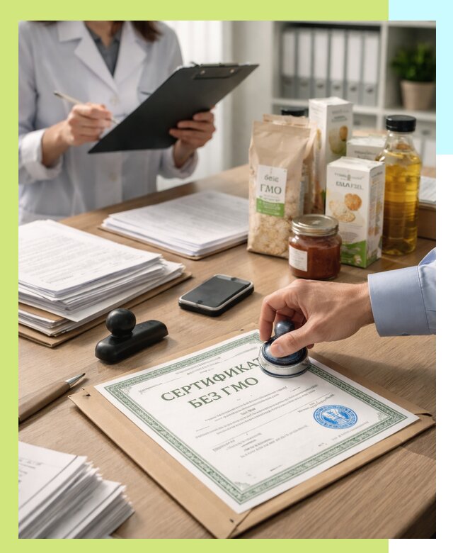 Получение сертификата Без ГМО для продукции в Лесне